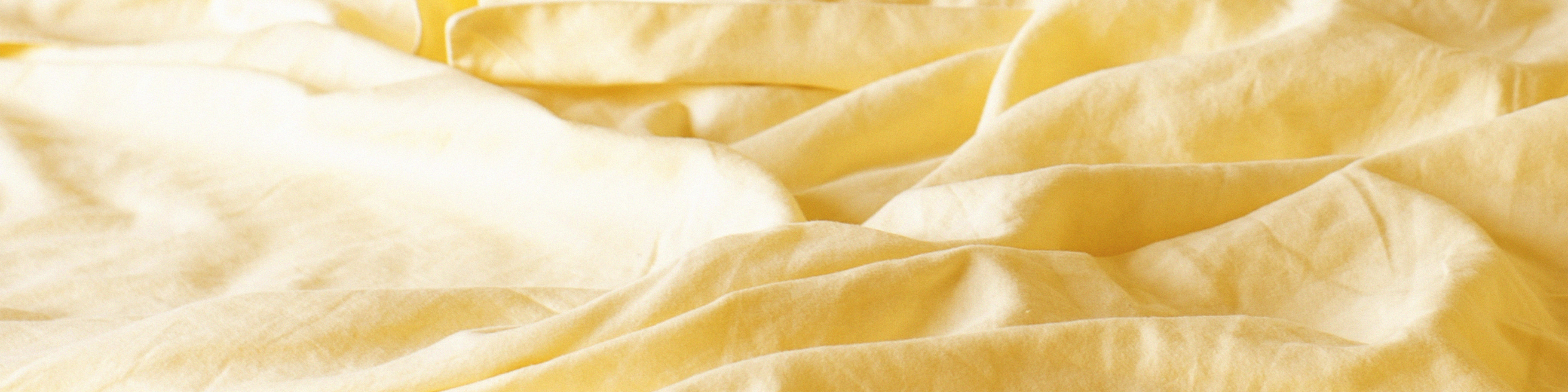 Yellow bed sheets